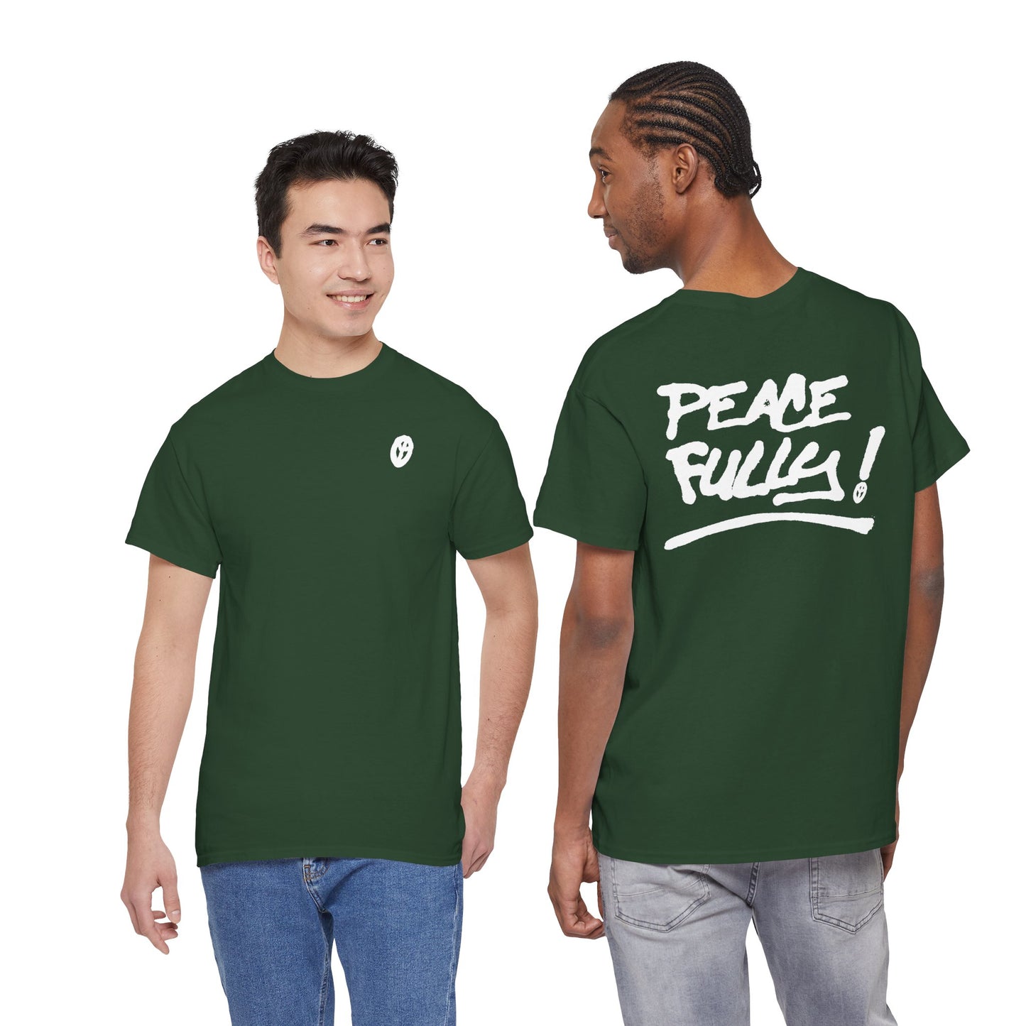 PEACEFULLY! Unisex Heavy Cotton Tee