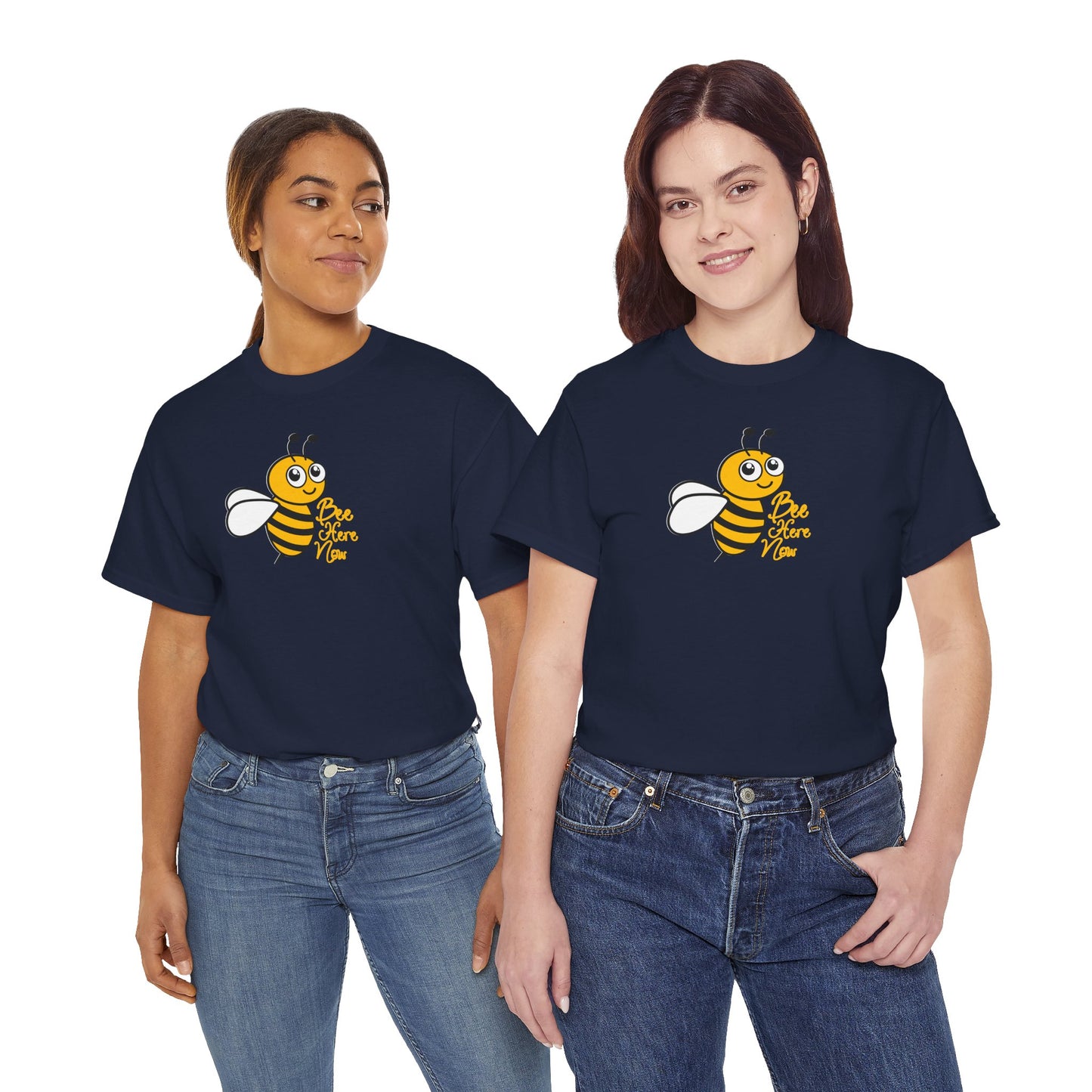 Bee Here Now Unisex Heavy Cotton Tee