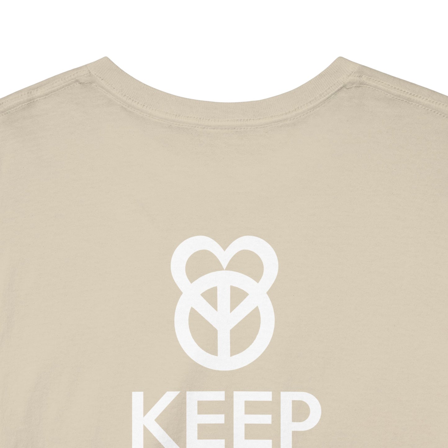 KEEP PEACE AND LOVE ON Unisex Heavy Cotton Tee
