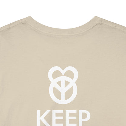 KEEP PEACE AND LOVE ON Unisex Heavy Cotton Tee