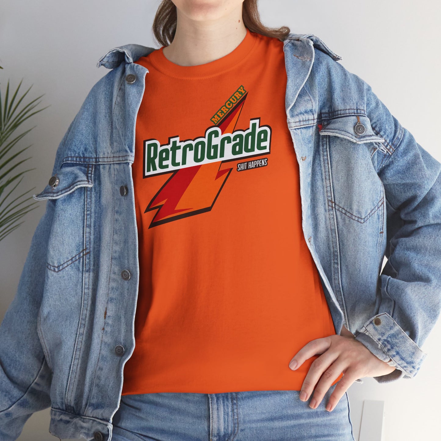 MERCURY RETROGRADE, SHIT HAPPENS Unisex Heavy Cotton Tee
