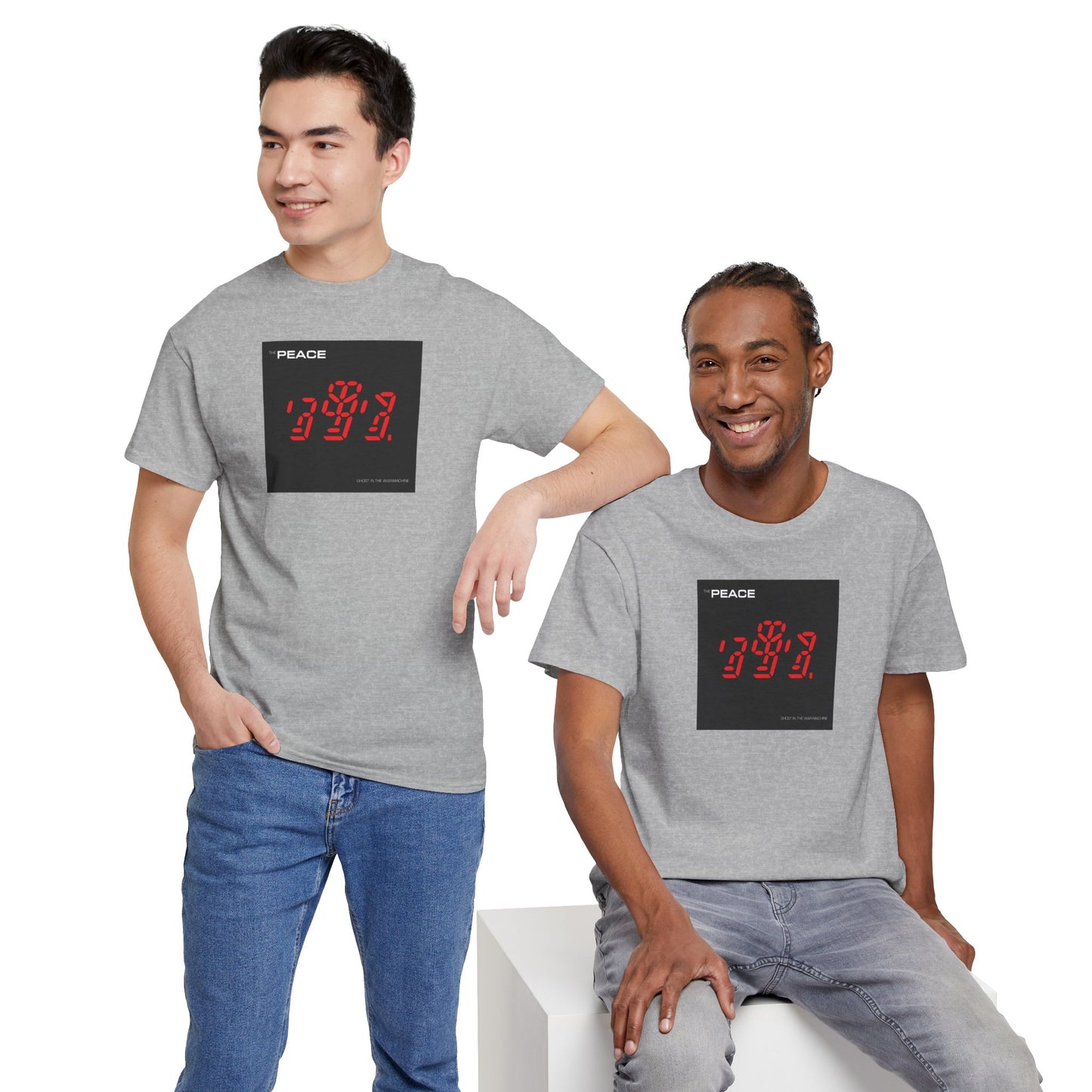 the PEACE ghost in the war-machine Unisex Heavy Cotton Tee