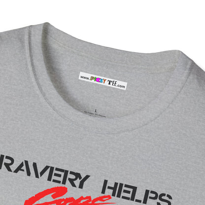 BRAVERY HELPS COPE Unisex Softstyle 100% Cotton T-Shirt