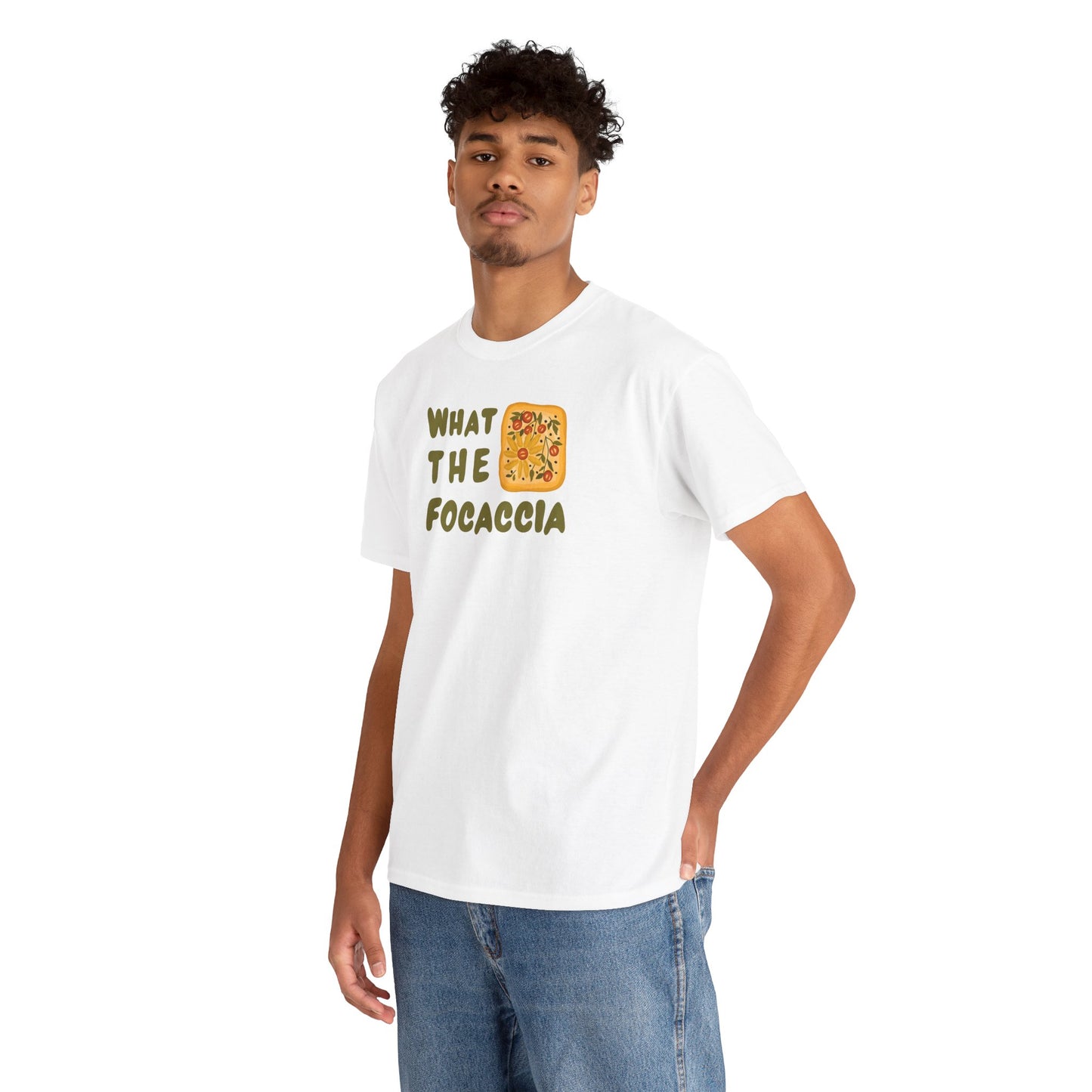 WHAT THE FOCACCIA Unisex Heavy Cotton Tee