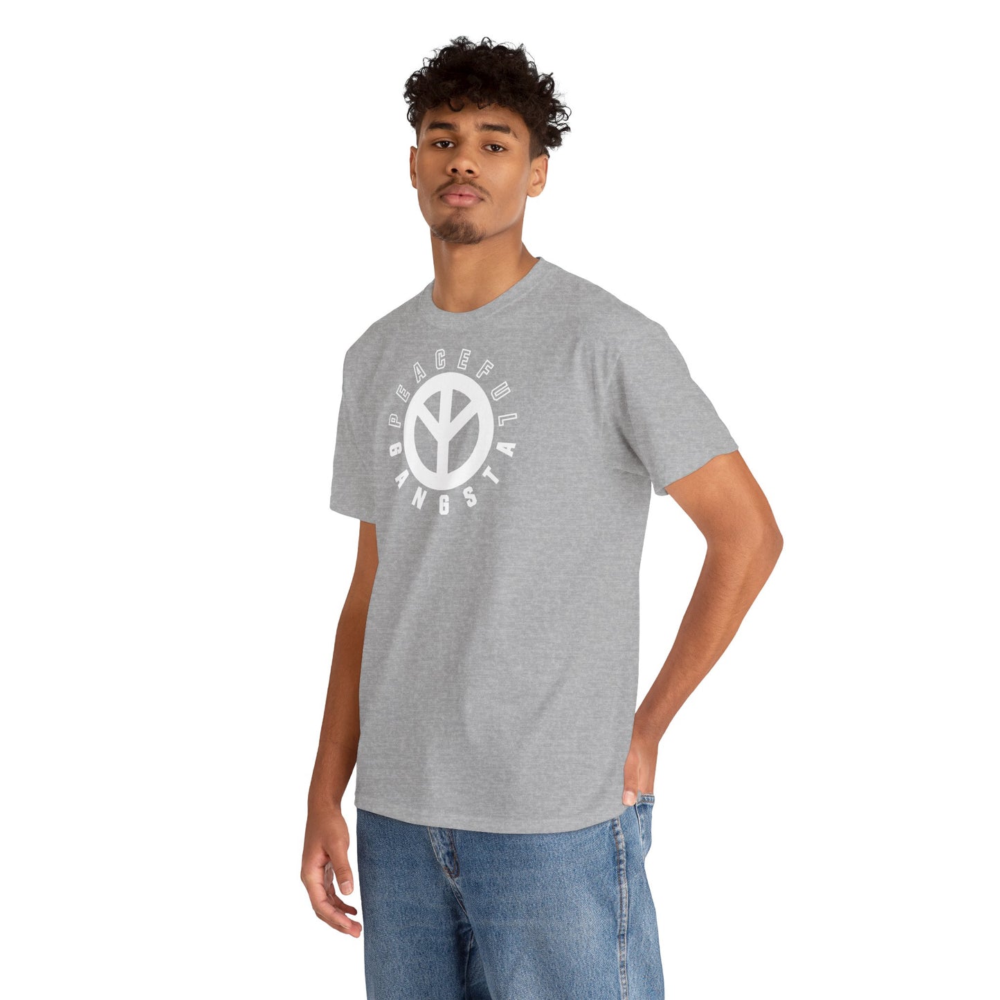 PEACEFUL GANGSTA Unisex Heavy Cotton Tee