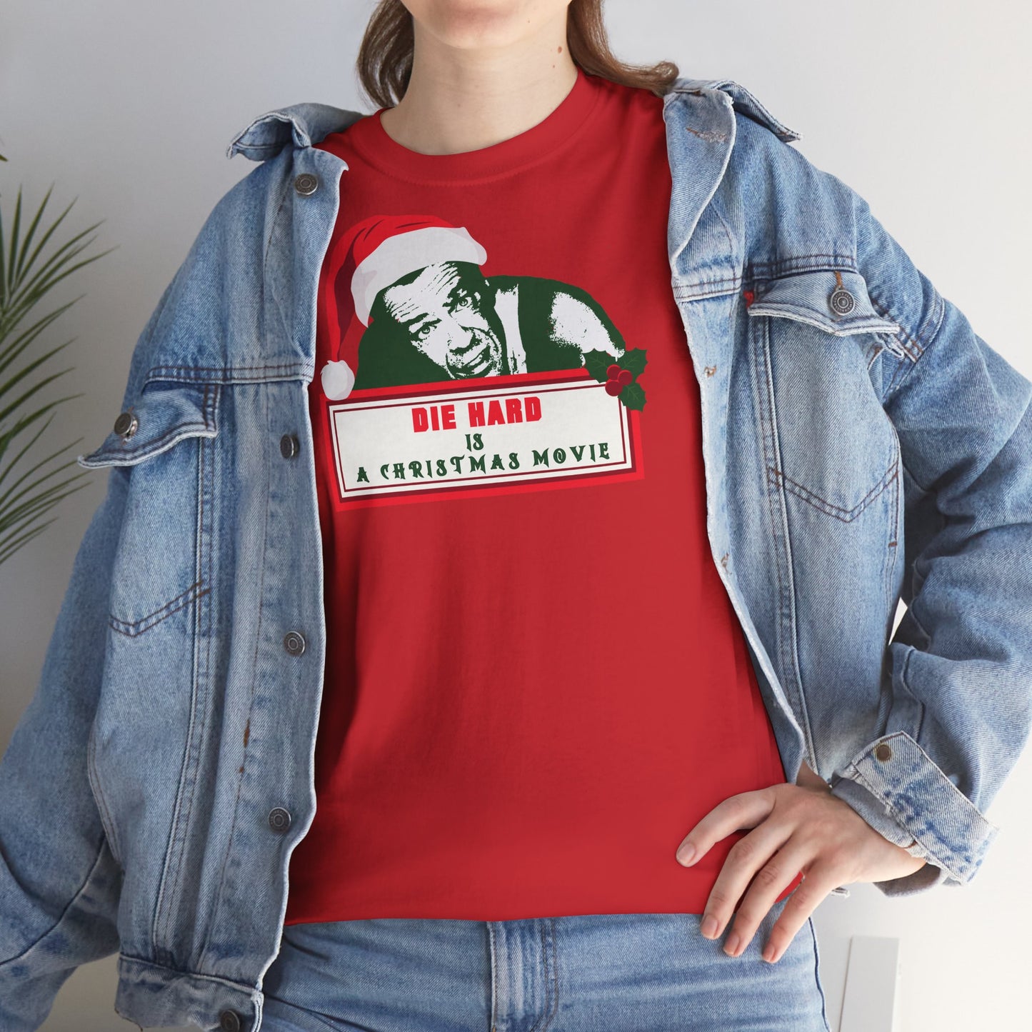 DIE HARD IS A CHRISTMAS MOVIE Unisex Heavy Cotton Tee