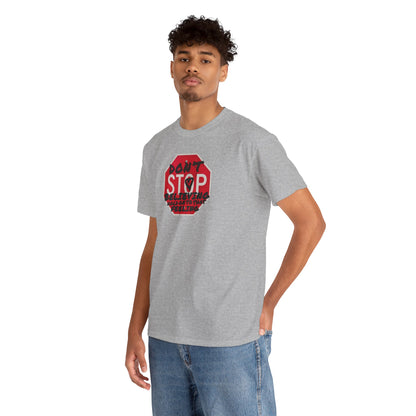 don't STOP believing  hold on to that feeling Unisex Heavy Cotton Tee