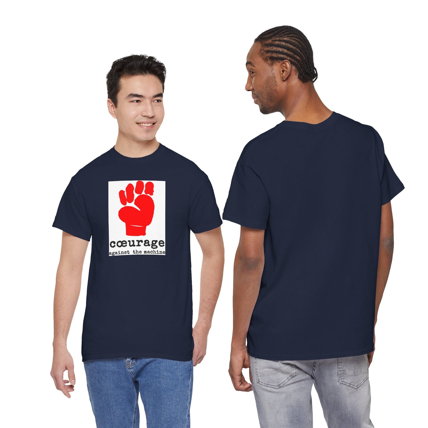 cœurage against the machine Unisex Heavy Cotton Tee