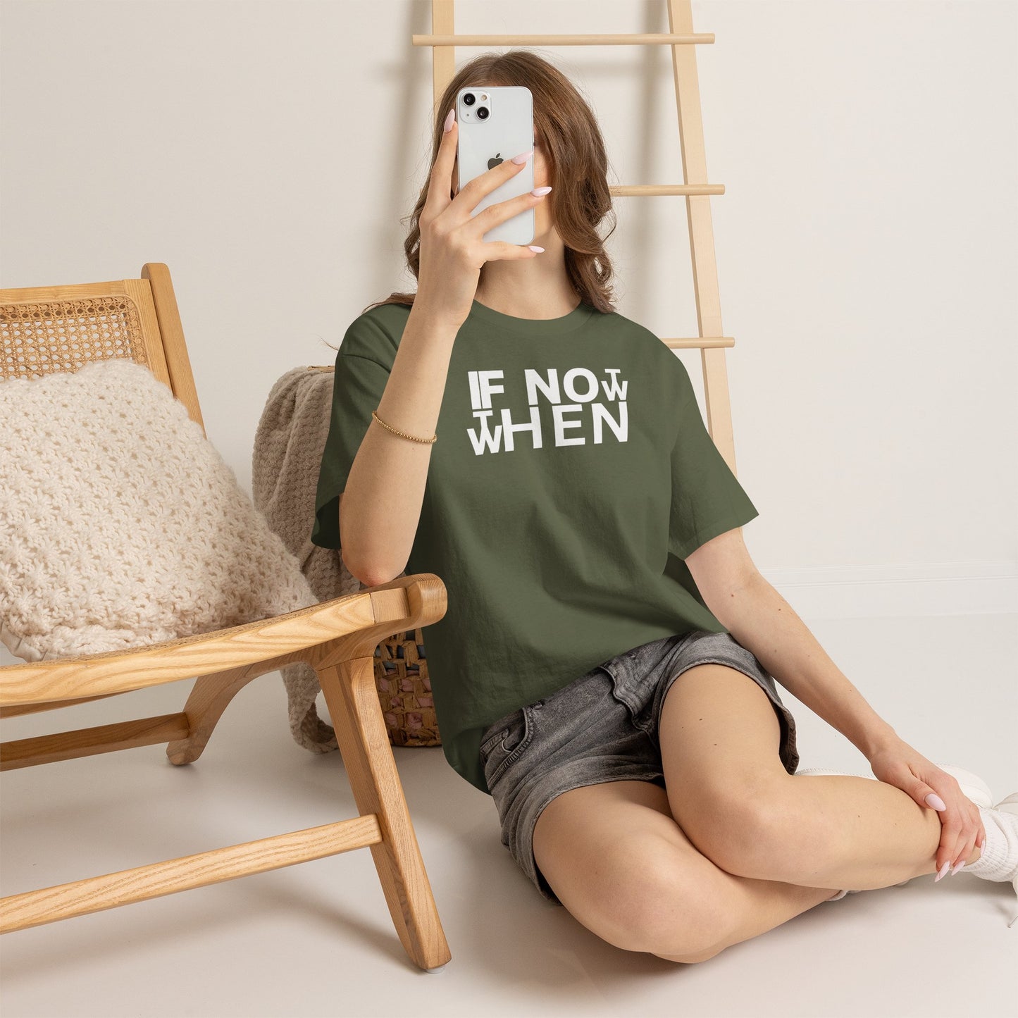 IF NOT NOW THEN WHEN Unisex Heavy Cotton Tee
