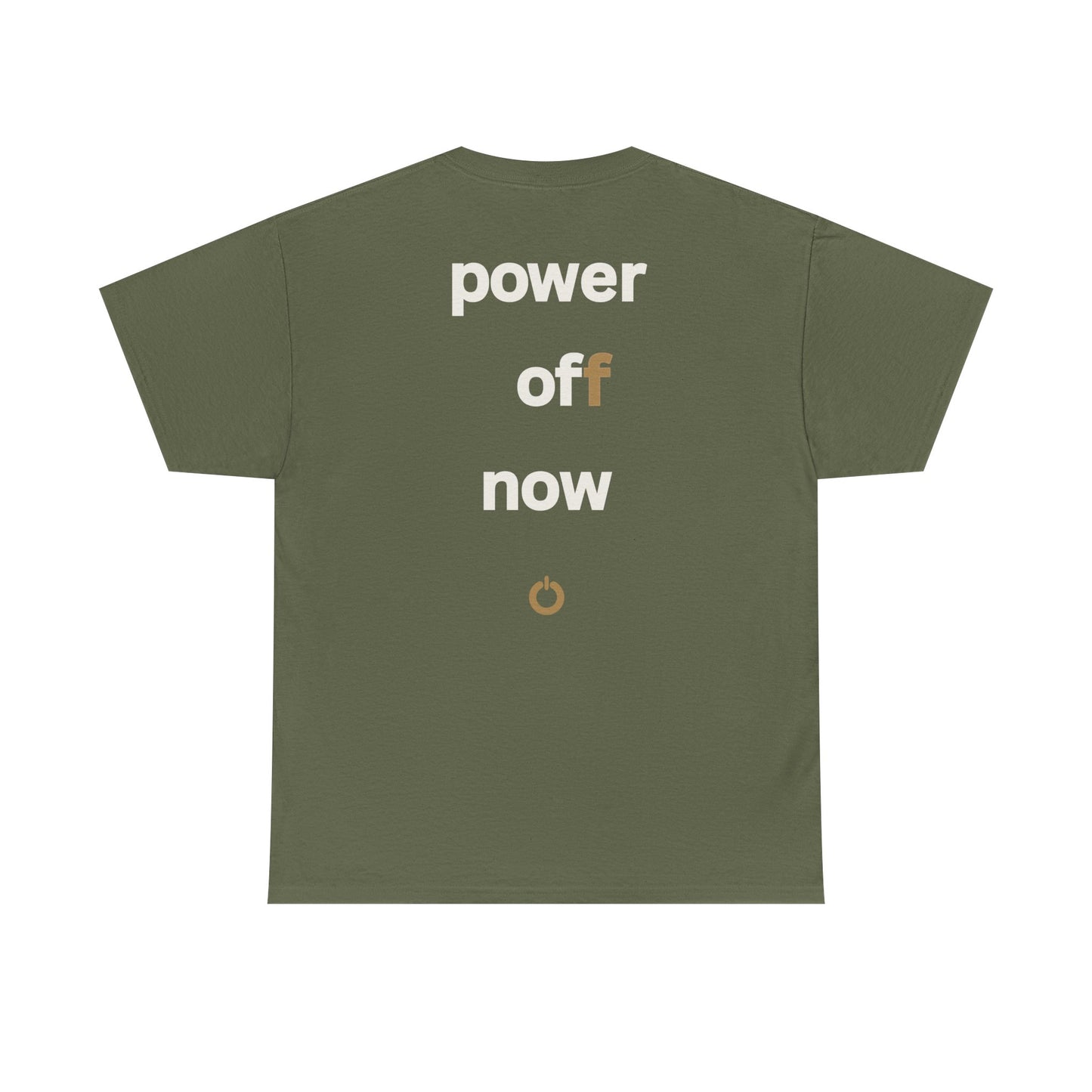 power off now Unisex Heavy Cotton Tee