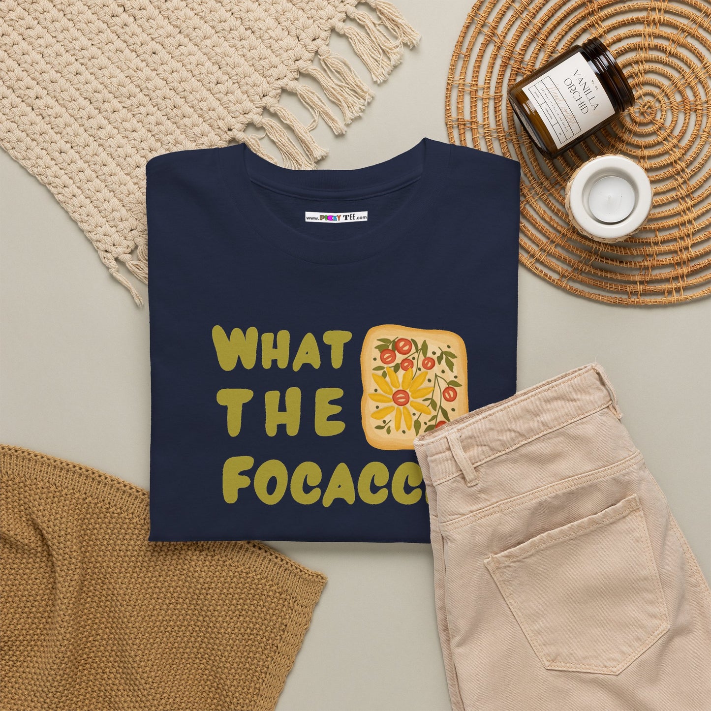 WHAT THE FOCACCIA Unisex Heavy Cotton Tee