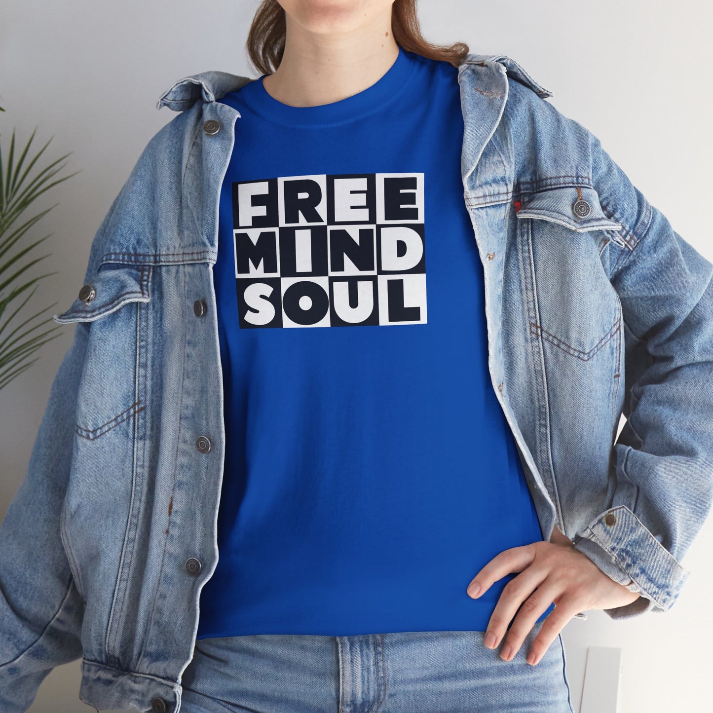 FREE MIND SOUL Unisex Heavy Cotton Tee