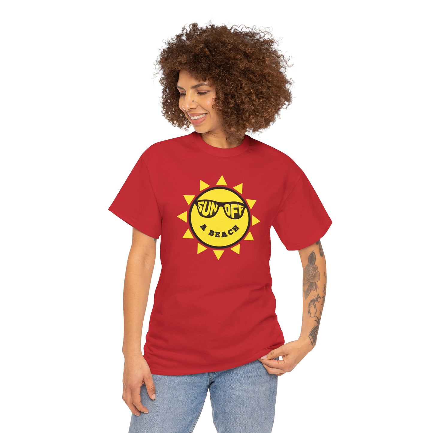 SUN OFF A BEACH Unisex Heavy Cotton Tee