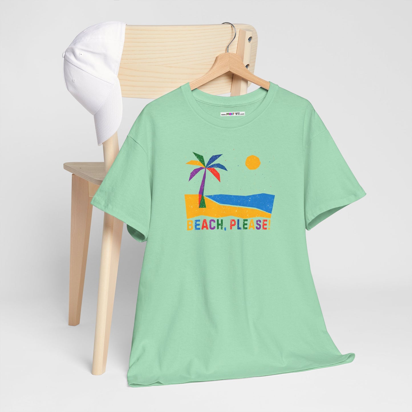 BEACH, PLEASE! Unisex Heavy Cotton Tee