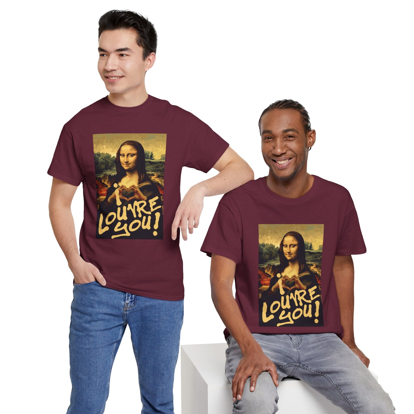 I LOUVRE YOU! Unisex Heavy Cotton Tee