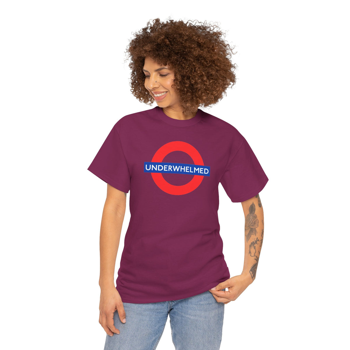 UNDERWHELMED Unisex Heavy Cotton Tee