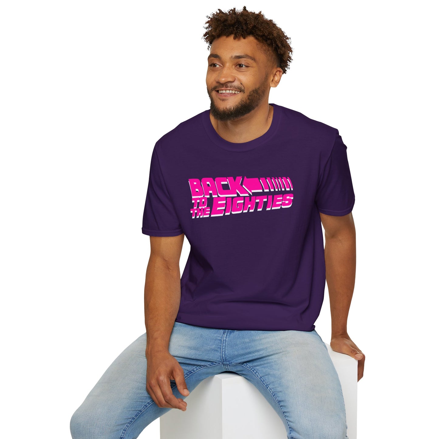 BACK TO THE EIGHTIES Unisex Softstyle 100% Cotton T-Shirt