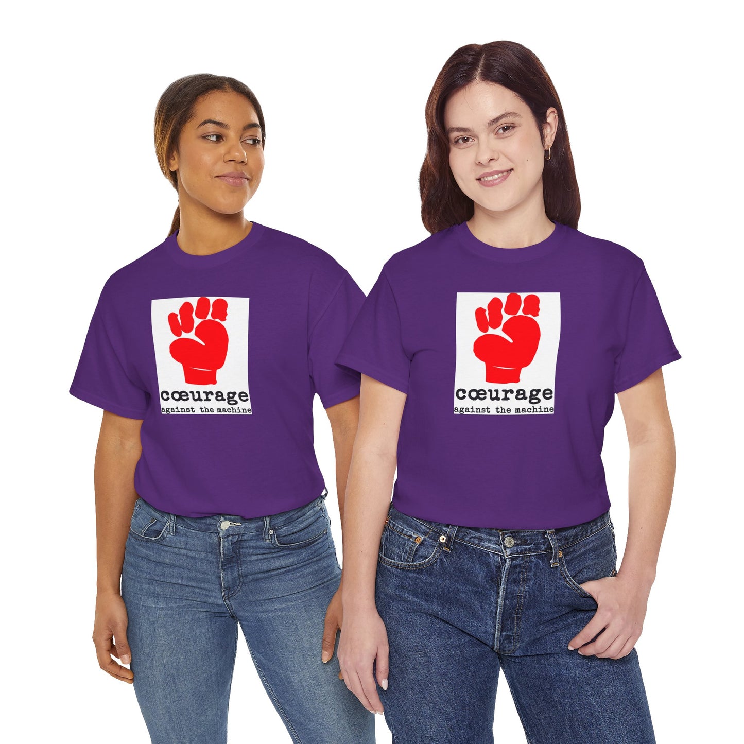cœurage against the machine Unisex Heavy Cotton Tee