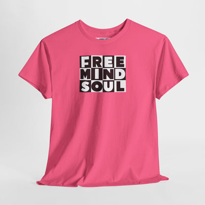 FREE MIND SOUL Unisex Heavy Cotton Tee