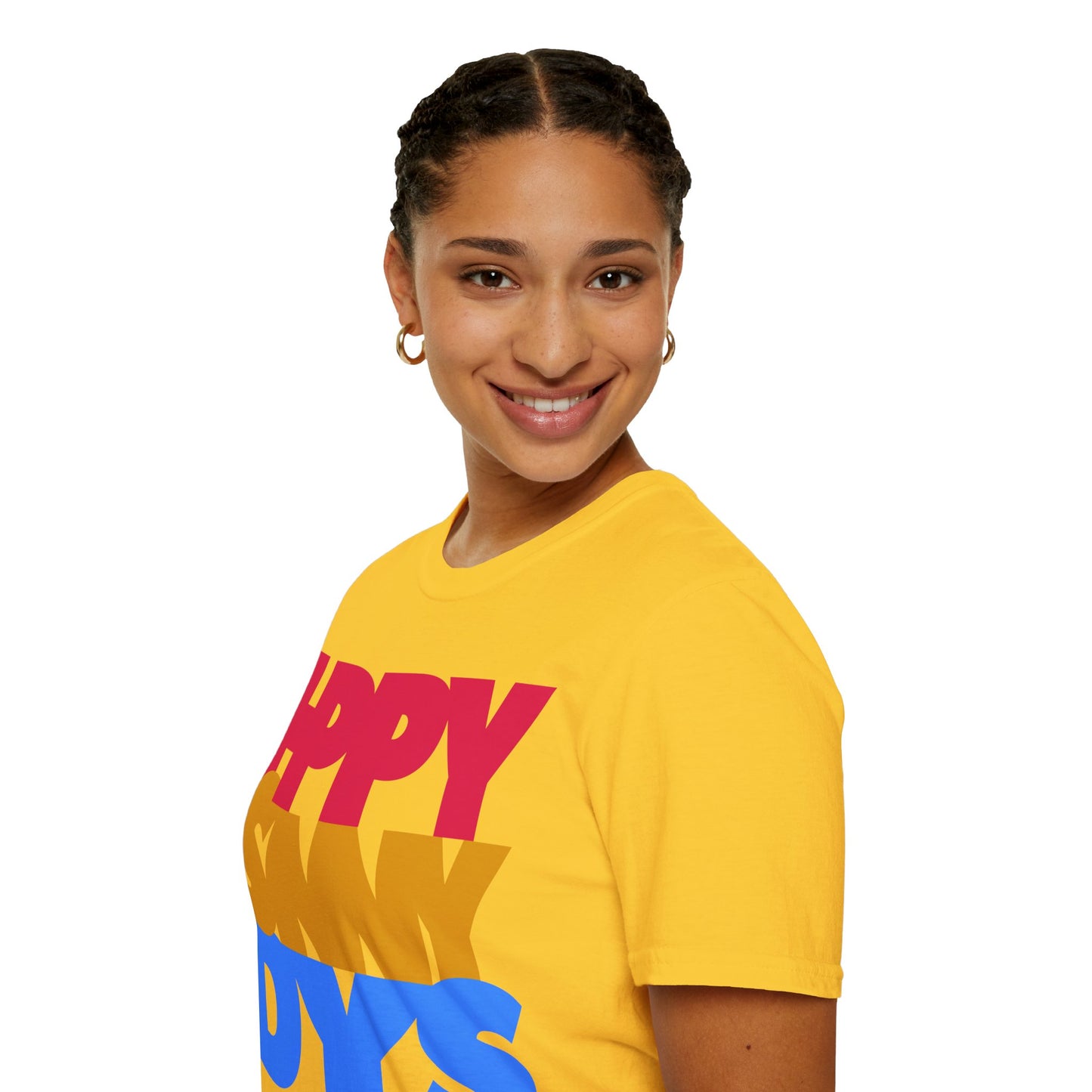 HPPY SNNY DYS Unisex Softstyle 100% Cotton T-Shirt