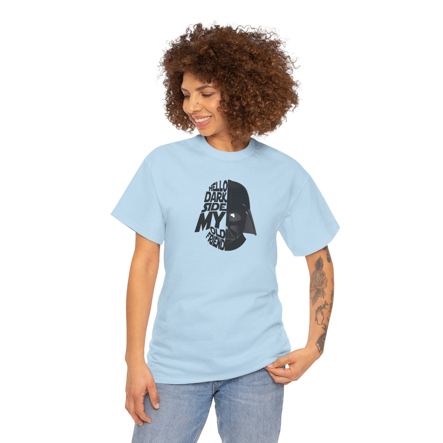HELLO DARKSIDE MY OLD FRIEND Unisex Heavy Cotton Tee