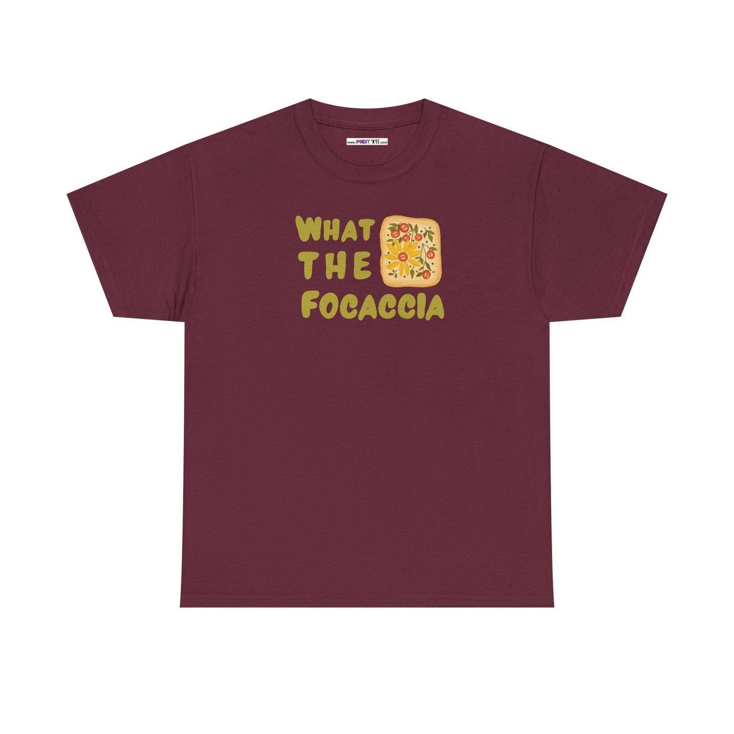 WHAT THE FOCACCIA Unisex Heavy Cotton Tee