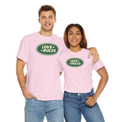 LOVE RULES Unisex Heavy Cotton Tee