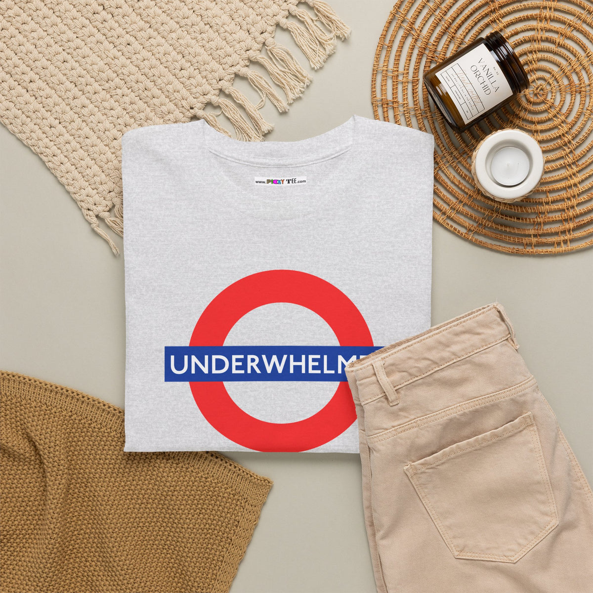UNDERWHELMED Unisex Heavy Cotton Tee