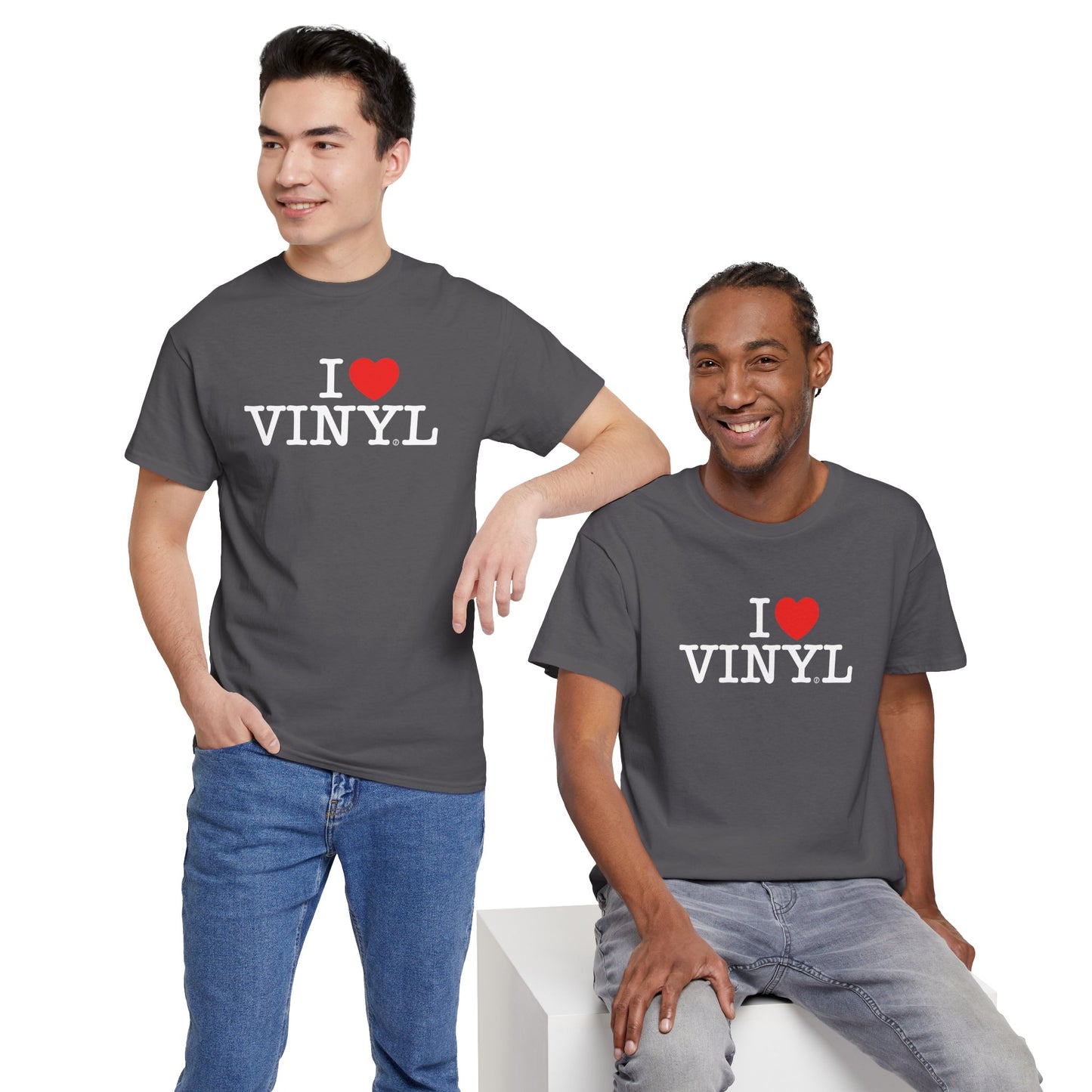 I ❤️ VINYL Unisex Heavy Cotton Tee