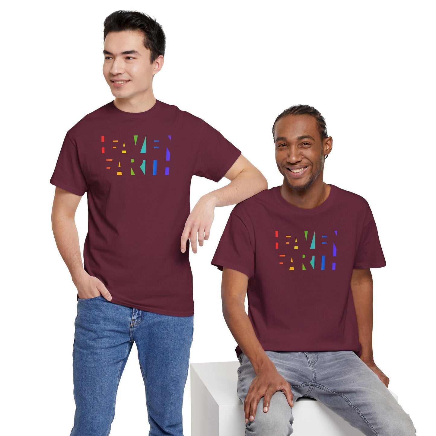 HEAVEN ON EARTH Unisex Heavy Cotton Tee — here now.