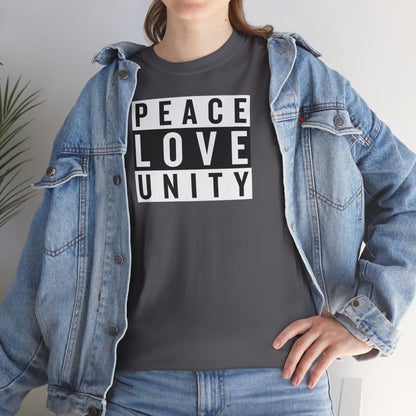 PEACELOVEUNITY Unisex Heavy Cotton Tee