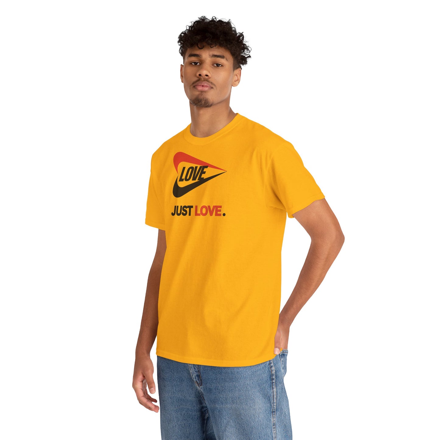 LOVE JUST LOVE. Unisex Heavy Cotton Tee