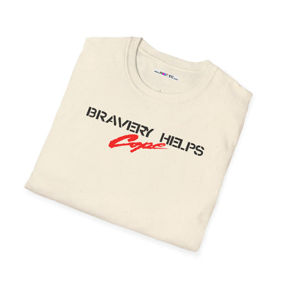 BRAVERY HELPS COPE Unisex Softstyle 100% Cotton T-Shirt