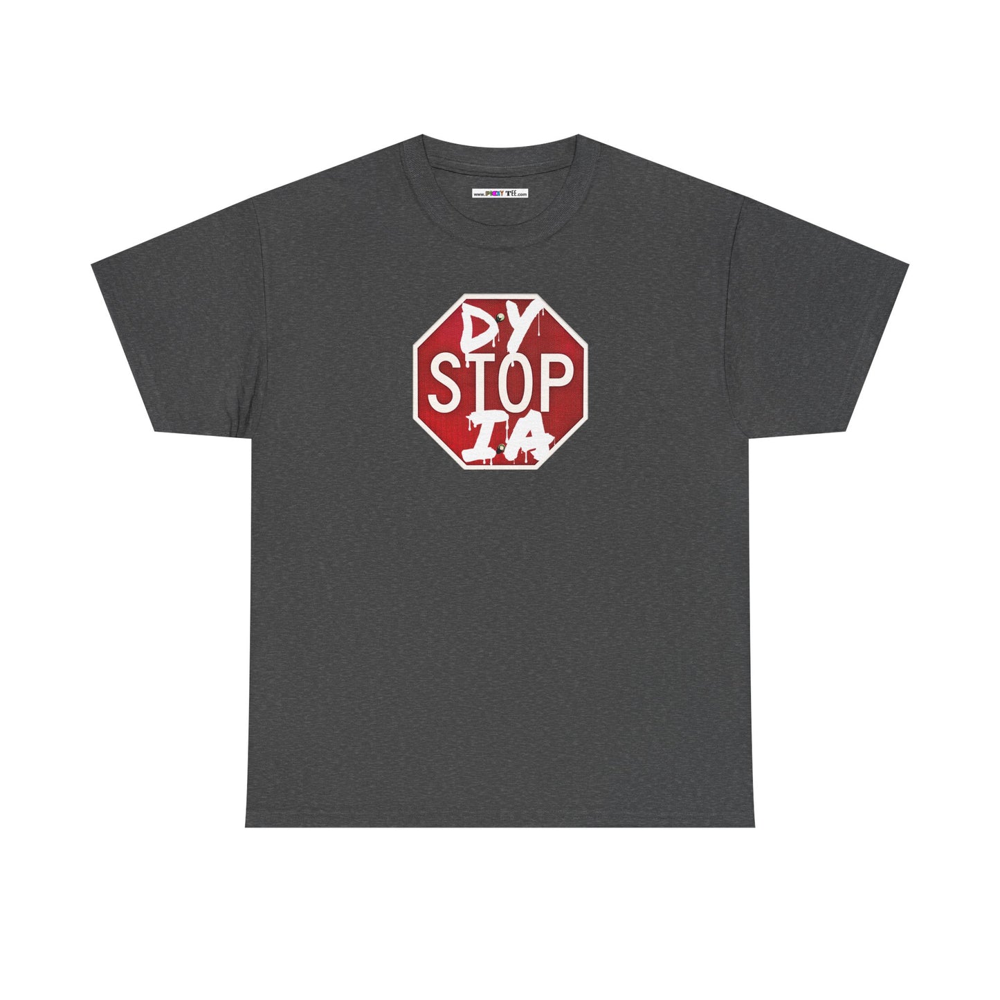 STOP DYSTOPIA Unisex Heavy Cotton Tee