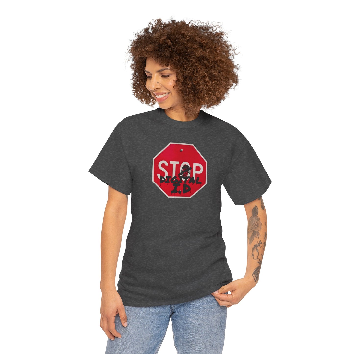 STOP digital i.d Unisex Heavy Cotton Tee