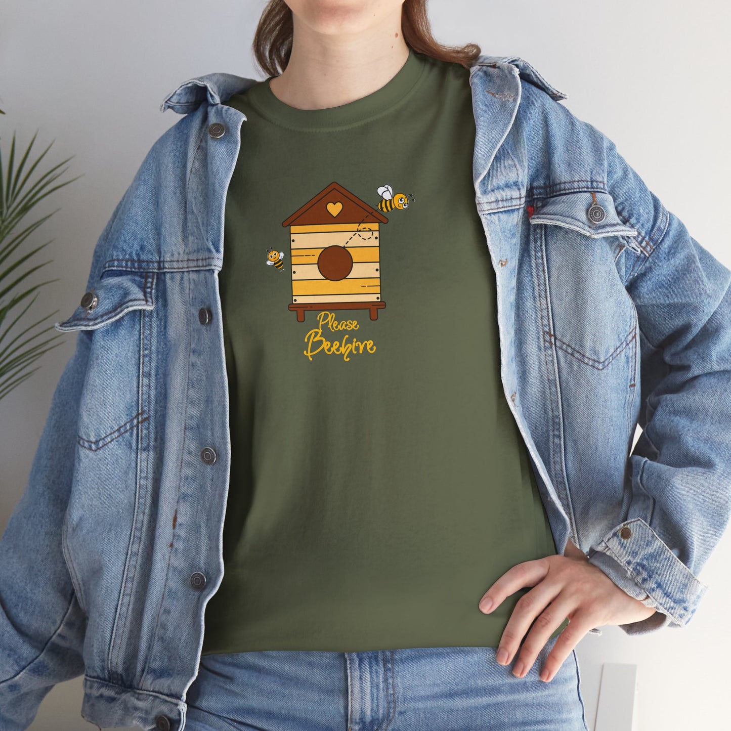 Please Beehive Unisex Heavy Cotton Tee