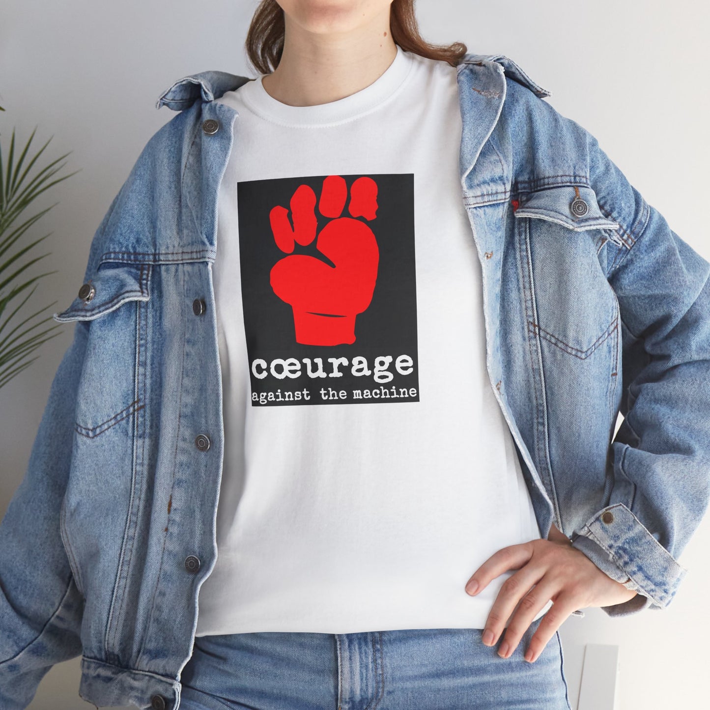 cœurage against the machine Unisex Heavy Cotton Tee