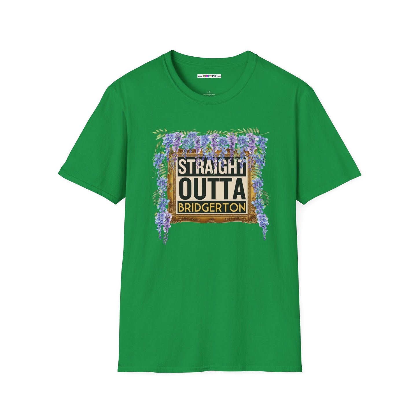 STRAIGHT OUTTA BRIDGERTON Unisex Softstyle 100% Cotton T-Shirt