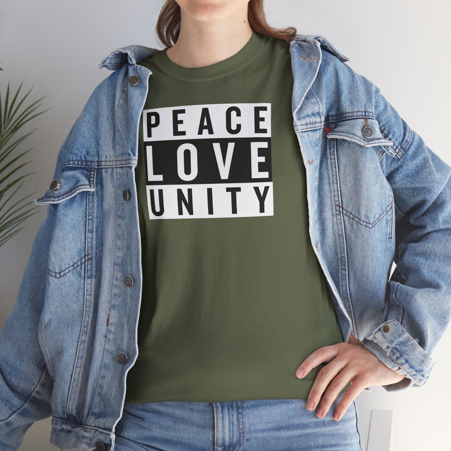 PEACELOVEUNITY Unisex Heavy Cotton Tee