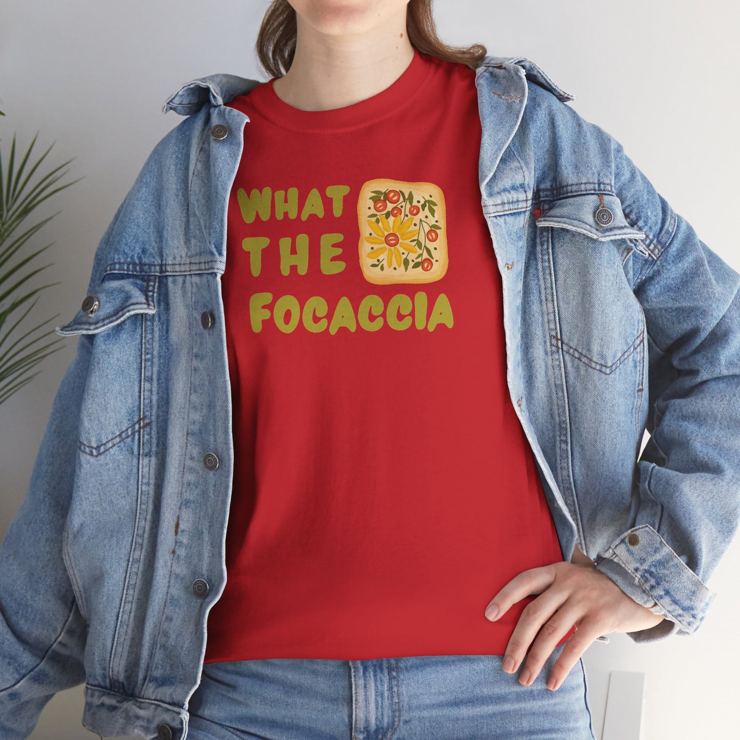 WHAT THE FOCACCIA Unisex Heavy Cotton Tee