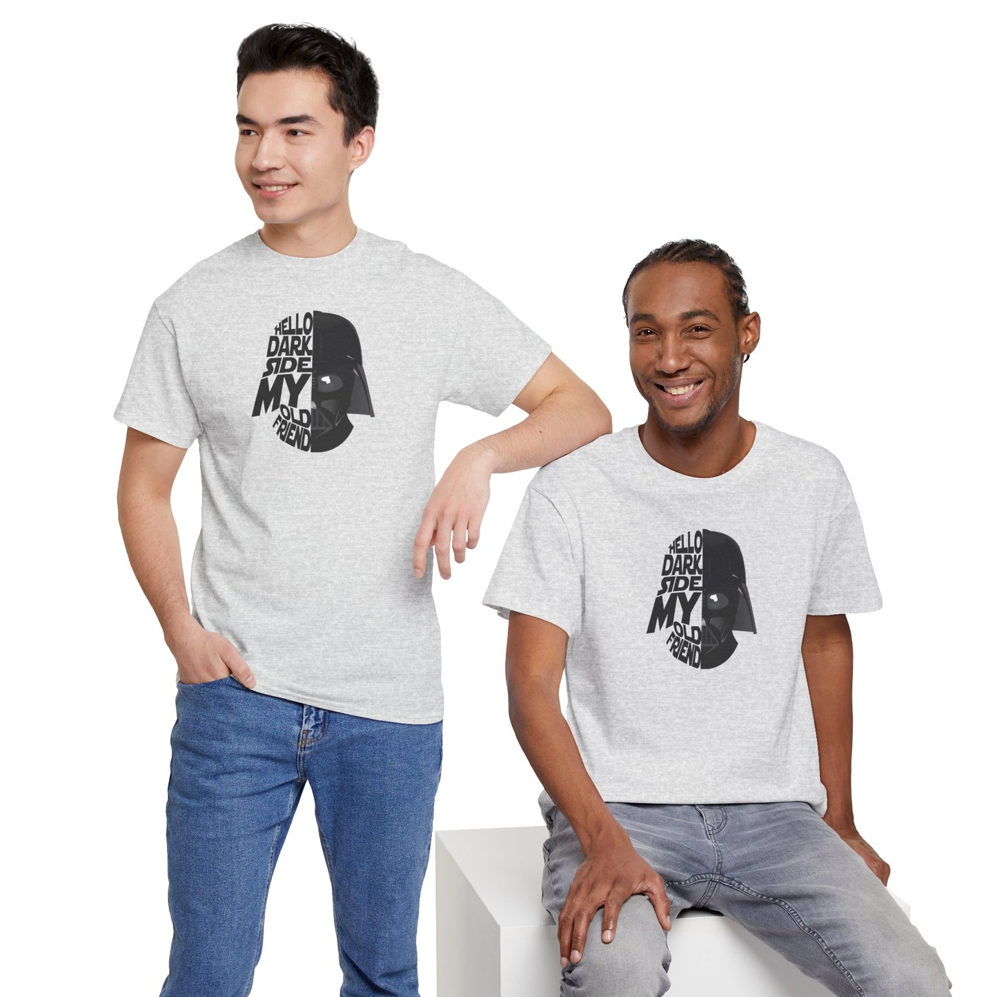 HELLO DARKSIDE MY OLD FRIEND Unisex Heavy Cotton Tee