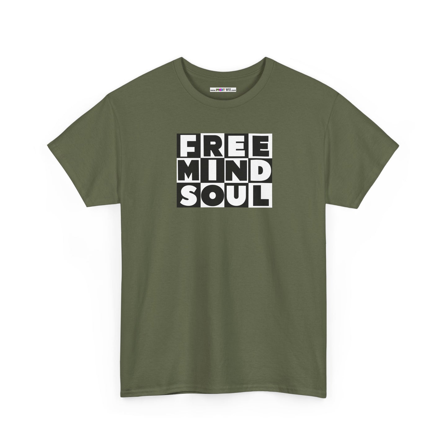 FREE MIND SOUL Unisex Heavy Cotton Tee