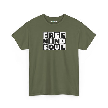 FREE MIND SOUL Unisex Heavy Cotton Tee