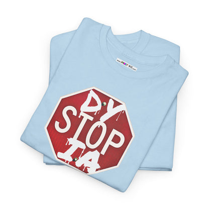 STOP DYSTOPIA Unisex Heavy Cotton Tee