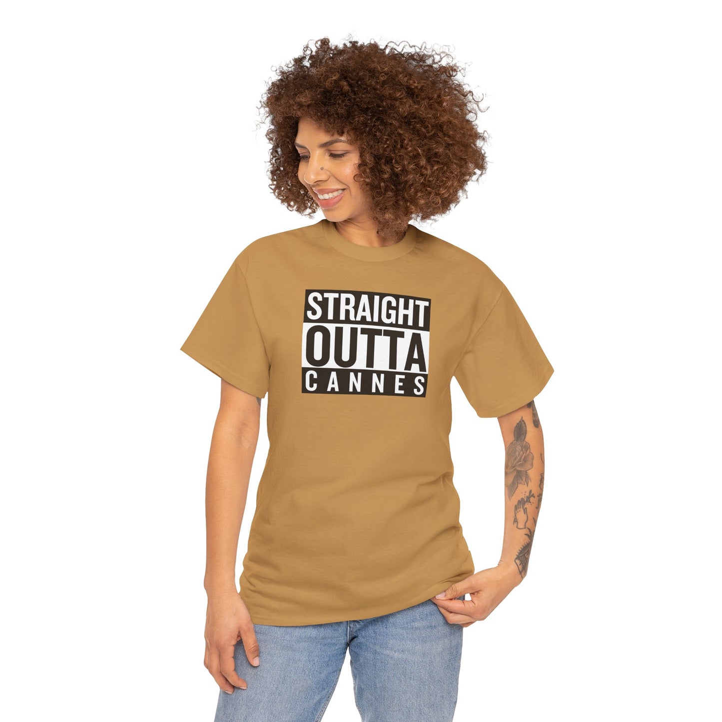 STRAIGHT OUTTA CANNES Unisex Heavy Cotton Tee