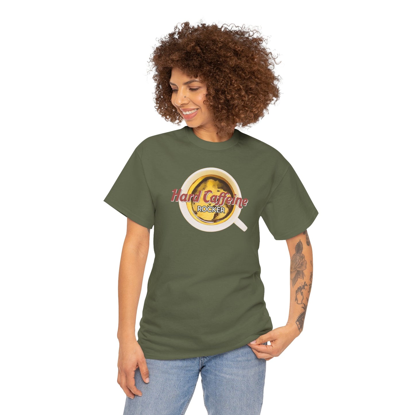 Hard Caffeine ROCKER Unisex Heavy Cotton Tee