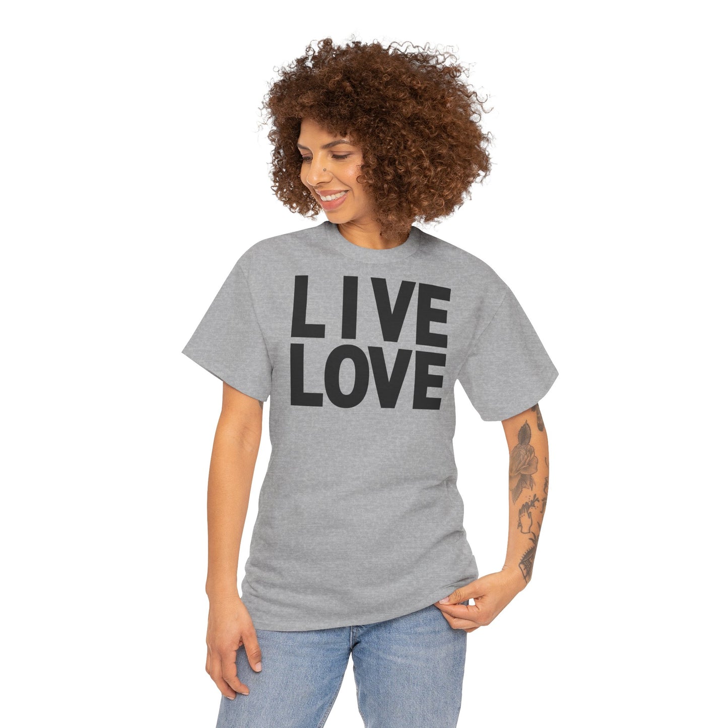 LIVE LOVE Unisex Heavy Cotton Tee