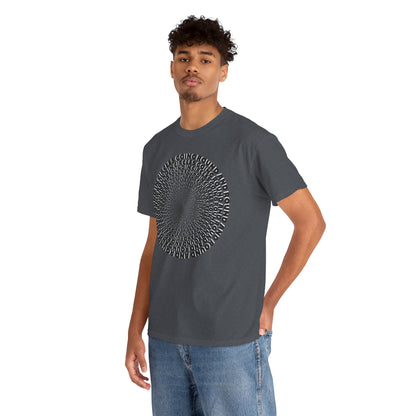 GOING ROUND AND ROUND AND ROUND IN CIRCLES Unisex Heavy Cotton Tee