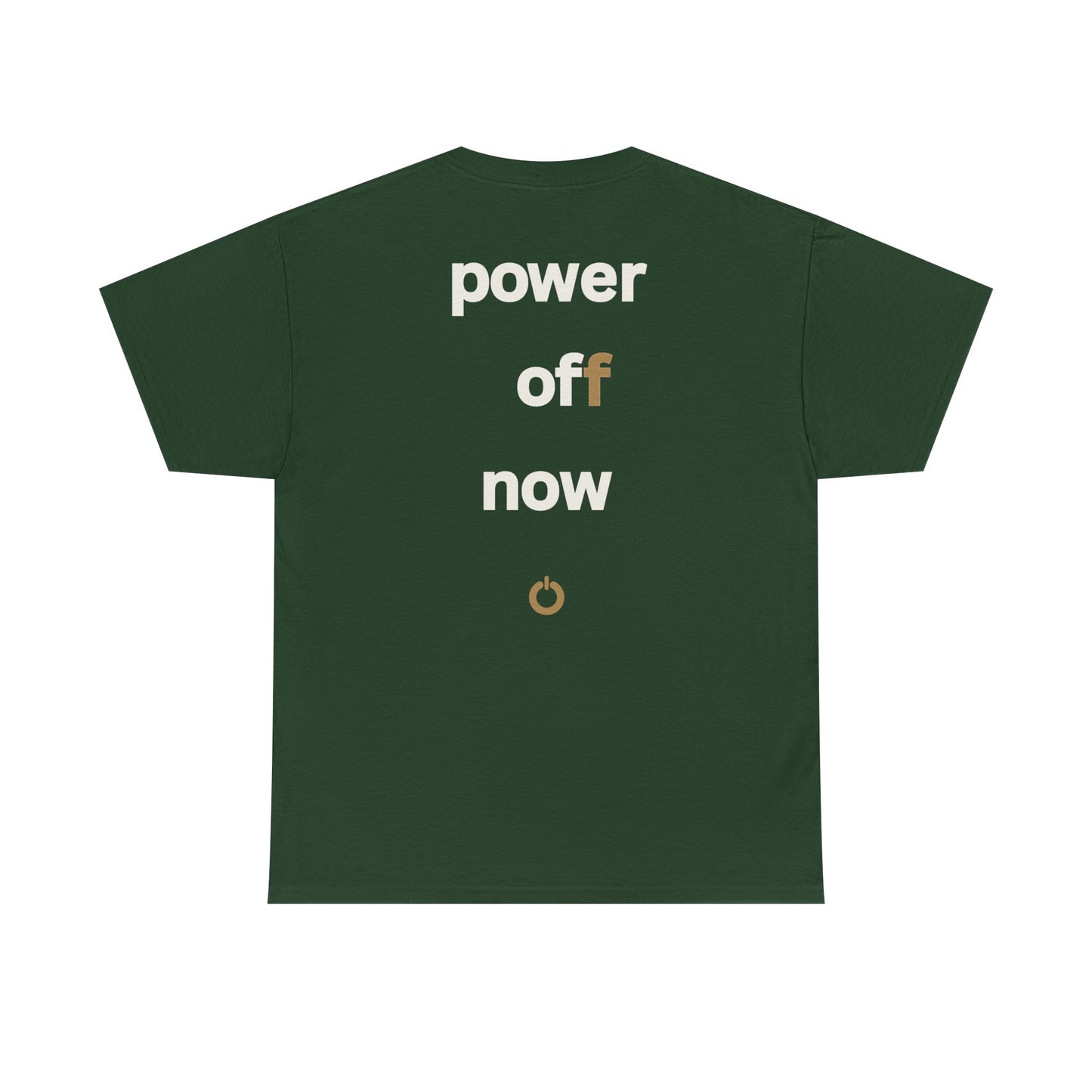 power off now Unisex Heavy Cotton Tee