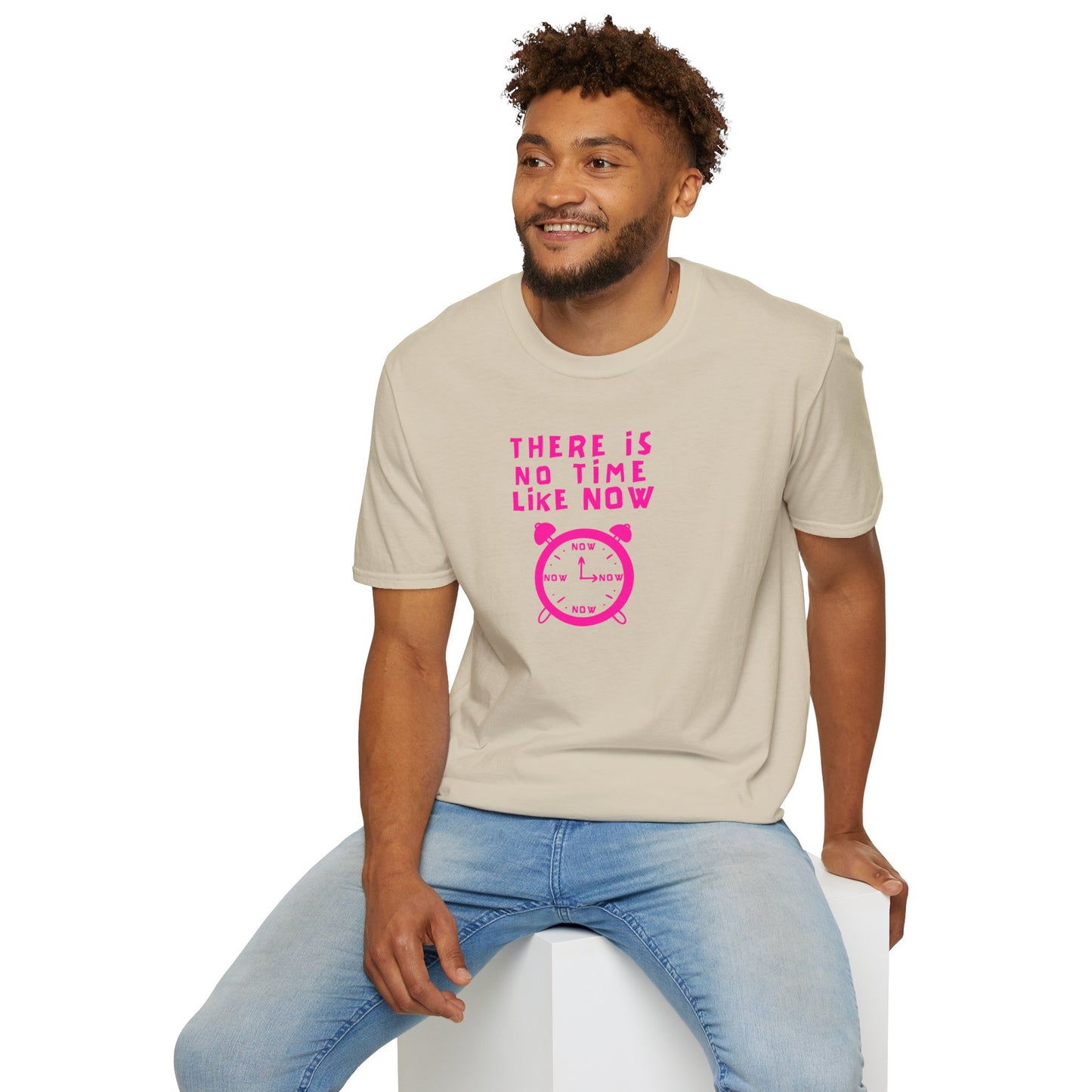 THERE IS NO TIME LIKE NOW Unisex Softstyle 100% Cotton T-Shirt